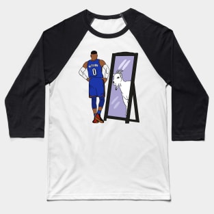 Russell Westbrook Mirror GOAT (Oklahoma City) Baseball T-Shirt